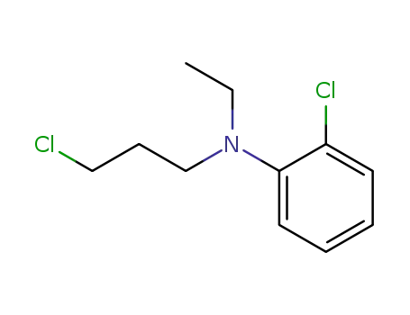 Molecular Structure of 63720-78-5 (Benzenamine, 2-chloro-N-(3-chloropropyl)-N-ethyl-)