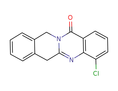 Molecular Structure of 1062308-78-4 (4-chloro-6,11-dihydro-13H-isoquino[3,2-b]quinazolin-13-one)