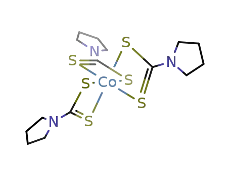 Molecular Structure of 24412-38-2 (cobalt(3+) tripyrrolidine-1-carbodithioate)