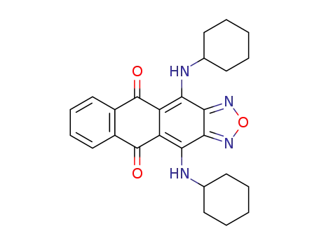 4,11-bis-cyclohexylamino-anthra[2,3-<i>c</i>][1,2,5]oxadiazole-5,10-dione