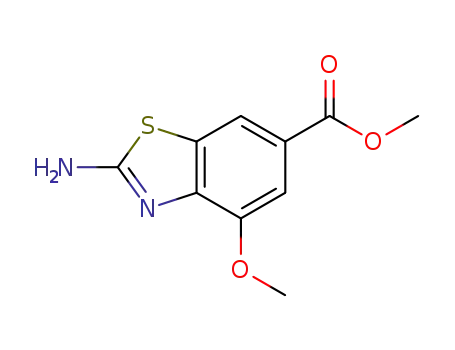 Molecular Structure of 955886-84-7 (2-Amino-4-methoxy-6-benzothiazolecarboxylic acid methyl ester)