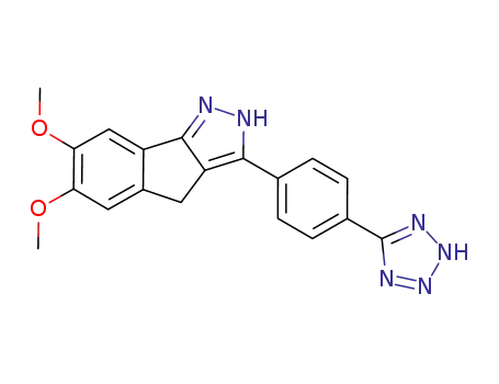 Indeno[1,2-c]pyrazole,
1,4-dihydro-6,7-dimethoxy-3-[4-(1H-tetrazol-5-yl)phenyl]-