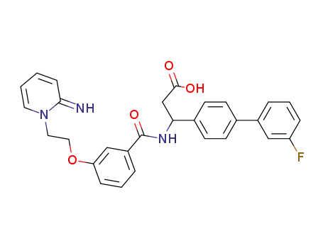 3-(3'-fluorobiphenyl4-yl)-3-{3-[2-(2-imino-2H-pyridin-1-yl)ethoxy]benzoylamino}propionic acid