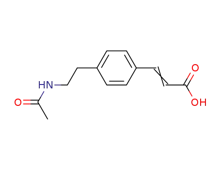 Molecular Structure of 61629-93-4 (2-Propenoic acid, 3-[4-[2-(acetylamino)ethyl]phenyl]-)