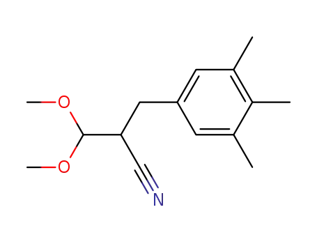 3,3-Dimethoxy-2-(3,4,5-trimethyl-benzyl)-propionitrile