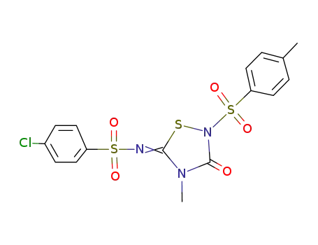 5-(4-chloro-benzenesulfonylimino)-4-methyl-2-(toluene-4-sulfonyl)-[1,2,4]thiadiazolidin-3-one