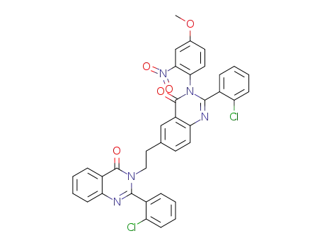 2-(2-chlorophenyl)-6-{2-[2-(2-chlorophenyl)-4-oxoquinazolin-3-yl]ethyl}-3-(4-methoxy-2-nitrophenyl)quinazolin-4-one