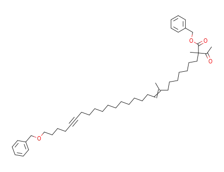 10-Octacosen-23-ynoic acid,
2-acetyl-2,10-dimethyl-28-(phenylmethoxy)-, phenylmethyl ester