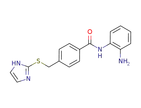 Molecular Structure of 503042-79-3 (Benzamide, N-(2-aminophenyl)-4-[(1H-imidazol-2-ylthio)methyl]-)
