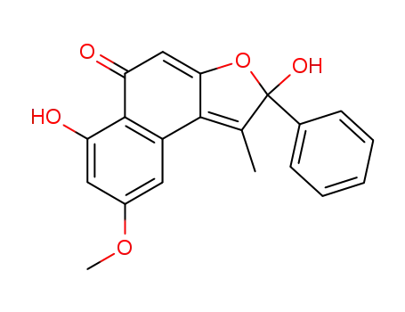 Naphtho[2,1-b]furan-5(2H)-one,
2,6-dihydroxy-8-methoxy-1-methyl-2-phenyl-