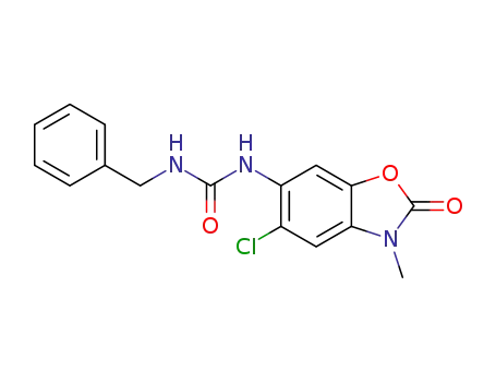 Molecular Structure of 1383813-08-8 (1-benzyl-3-(5-chloro-3-methyl-2-oxo-3H-benzoxazole-6-yl)urea)