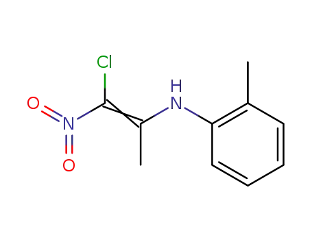 Molecular Structure of 62914-29-8 (Benzenamine, N-(2-chloro-1-methyl-2-nitroethenyl)-2-methyl-)