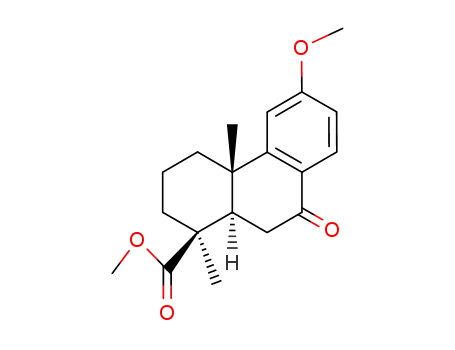Molecular Structure of 901-36-0 ((1S,4aS)-6-Methoxy-1,4a-diMethyl-9-oxo-1,2,3,4,4a,9,10,10a-octahydrophenanthrene-1-carboxylic acid)