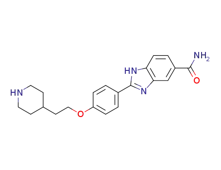 Molecular Structure of 872852-17-0 (1H-Benzimidazole-5-carboxamide,
2-[4-[2-(4-piperidinyl)ethoxy]phenyl]-)