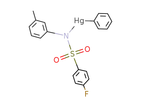 CH<sub>3</sub>(C<sub>6</sub>H<sub>4</sub>)N(Hg(C<sub>6</sub>H<sub>5</sub>))SO<sub>2</sub>(C<sub>6</sub>H<sub>4</sub>)F