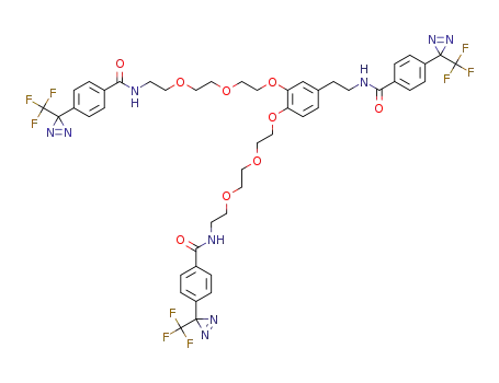 N,N'-(2,2'-(2,2'-(2,2'-(4-(2-(4-(3-(trifluoromethyl)-3H-diazirin-3-yl)benzamido)ethyl)-1,2-phenylene)bis(oxy)bis(ethane-2,1-diyl))bis(oxy)bis(ethane-2,1-diyl))bis(oxy)bis(ethane-2,1-diyl))bis(4-(3-(trifluoromethyl)-3H-diazirin-3-yl)benzamide)