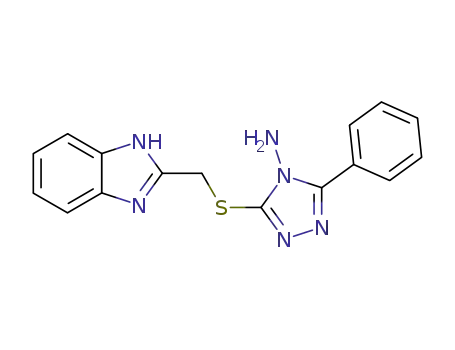 2-(((5-phenyl-4-amino-1,2,4-triazol-3-yl)thio)methyl)-1H-benzimidazole