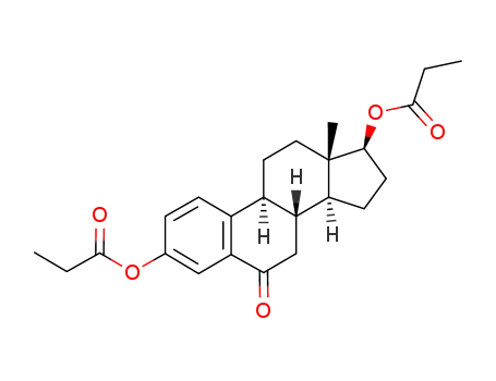 Molecular Structure of 147802-61-7 (6-oxoestra-1,3,5(10)-triene-3,17β-diyl dipropionate)