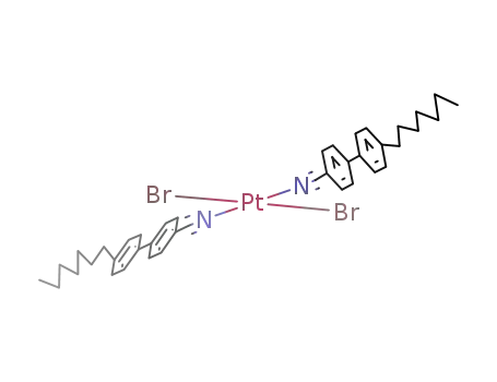 trans-{PtBr<sub>2</sub>(4-heptyl-4'-cyanobiphenyl)2}