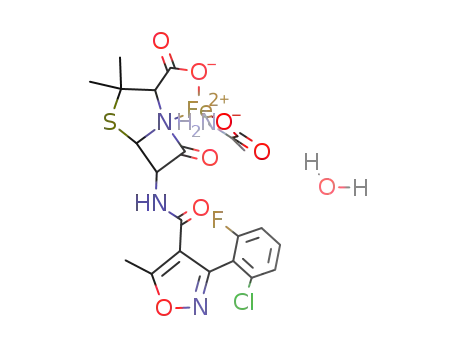 [Fe(C<sub>19</sub>H<sub>16</sub>ClFN<sub>3</sub>O<sub>5</sub>S)(H<sub>2</sub>NCH(CH<sub>3</sub>)COO)]*H<sub>2</sub>O