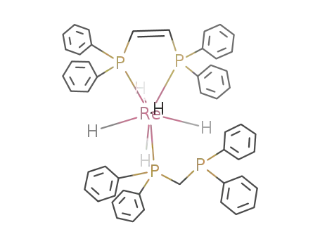 ReH<sub>5</sub>((C<sub>6</sub>H<sub>5</sub>)2PCHCHP(C<sub>6</sub>H<sub>5</sub>)2)((C<sub>6</sub>H<sub>5</sub>)2PCH<sub>2</sub>P(C<sub>6</sub>H<sub>5</sub>)2)