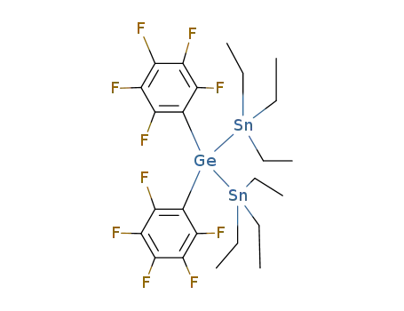 Molecular Structure of 54058-27-4 (bis-(pentafluoro phenyl) bis-(triethyl stannyl) germane)