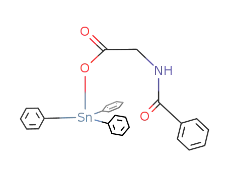 Molecular Structure of 84706-03-6 (triphenyltin N-benzoylglycinate)