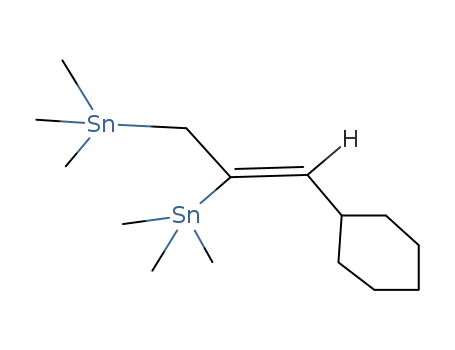 Molecular Structure of 134691-95-5 (c-hexCHC(SnMe<sub>3</sub>)CH<sub>2</sub>SnMe<sub>3</sub>)