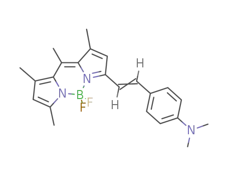 Molecular Structure of 1384974-25-7 (1,3,7,8-tetramethyl-5-(4-dimethylaminostyryl)-4,4-difluoro-4-bora-3a,4a-diaza-s-indacene)