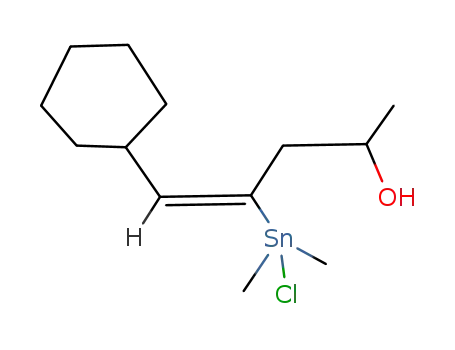 (cyclohexyl)CHC(Sn(CH<sub>3</sub>)2Cl)CH<sub>2</sub>CH(OH)CH<sub>3</sub>