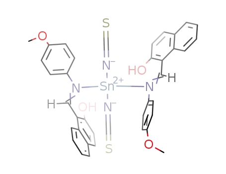 Sn(NCS)2(C<sub>6</sub>H<sub>4</sub>C<sub>4</sub>H<sub>2</sub>(OH)CHNC<sub>6</sub>H<sub>4</sub>OCH<sub>3</sub>)2