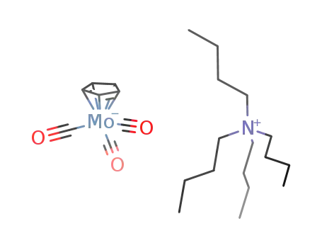 (CH<sub>3</sub>(CH<sub>2</sub>)3)4N<sup>(1+)</sup>*Mo(CO)3(C<sub>5</sub>H<sub>5</sub>)<sup>(1-)</sup>=(CH<sub>3</sub>(CH<sub>2</sub>)3)4N(Mo(CO)3(C<sub>5</sub>H<sub>5</sub>))