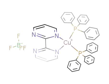 Molecular Structure of 136300-71-5 ((2,2'-bipyrimidine)bis(triphenylphosphine)copper(I) tetrafluoroborate)