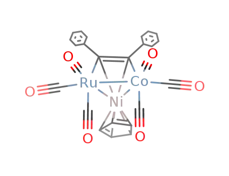 RuCoNi(CO)6(C5H5)(μ3-C6H5CCC6H5)