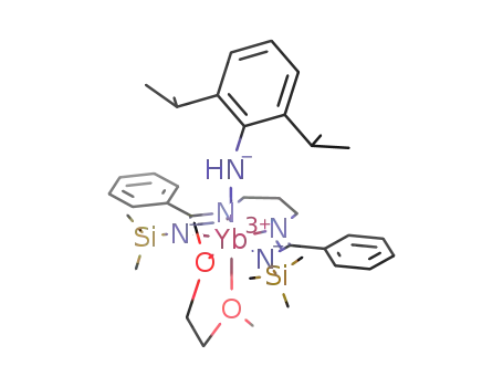 [Me<sub>3</sub>SiNC(Ph)N(CH<sub>2</sub>)3NC(Ph)NSiMe<sub>3</sub>]Yb(NH-2,6-(i)Pr<sub>2</sub>C<sub>6</sub>H<sub>3</sub>)(DME)