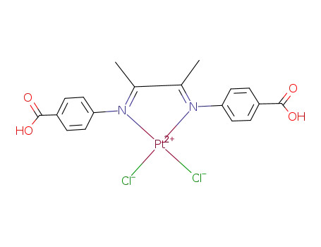 [1,4-bis(4-CO<sub>2</sub>HC<sub>6</sub>H<sub>4</sub>)-2,4-dimethyl-1,4-diazabutadiene]PtCl<sub>2</sub>