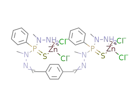 [C<sub>6</sub>H<sub>4</sub>-1,4-(CH=NNMePhP(S)NMeNH<sub>2</sub>)2][ZnCl<sub>2</sub>]2