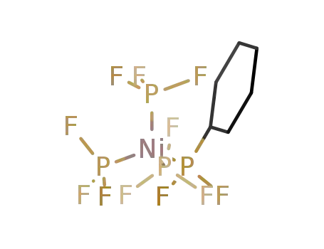 Molecular Structure of 79268-51-2 ((cyclohexyldifluorophosphane)tris(trifluorophosphane)nickel<sup>(0)</sup>)