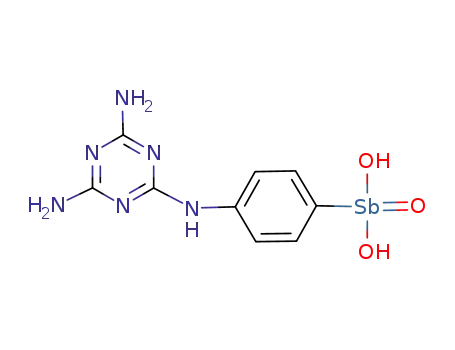 Molecular Structure of 587-31-5 (p-[(4,6-Diamino-1,3,5-triazin-2-yl)amino]phenylstibonic acid)