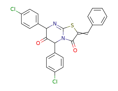 2-benzylidine-5,7-bis(4-chlorophenyl)-5H,7H-thiazolo[3,2-a]pyrimidine-3,6-dione