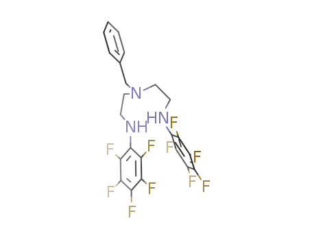 C<sub>6</sub>F<sub>5</sub>NHCH<sub>2</sub>CH<sub>2</sub>N(CH<sub>2</sub>C<sub>6</sub>H<sub>5</sub>)CH<sub>2</sub>CH<sub>2</sub>NHC<sub>6</sub>F<sub>5</sub>