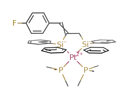 [Pt(SiPh<sub>2</sub>C(=CHC<sub>6</sub>H<sub>4</sub>F-4)CH<sub>2</sub>SiPh<sub>2</sub>)(PMe<sub>3</sub>)2]