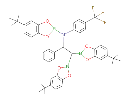 (CH<sub>3</sub>)3CC<sub>6</sub>H<sub>3</sub>O<sub>2</sub>BN(C<sub>6</sub>H<sub>4</sub>CF<sub>3</sub>)CH(C<sub>6</sub>H<sub>5</sub>)CH[BO<sub>2</sub>C<sub>6</sub>H<sub>3</sub>C(CH<sub>3</sub>)3]2