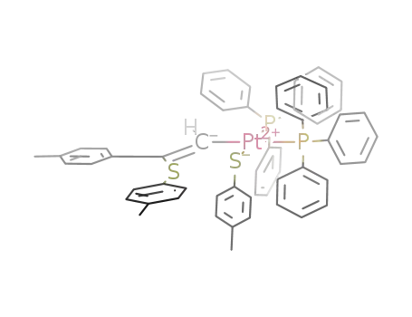 Pt(P(C<sub>6</sub>H<sub>5</sub>)3)2C<sub>6</sub>H<sub>4</sub>CH<sub>3</sub>C<sub>2</sub>H(SC<sub>6</sub>H<sub>4</sub>CH<sub>3</sub>)2
