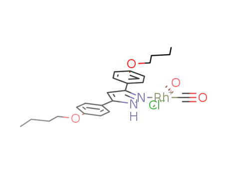 RhCl(CO)2C<sub>3</sub>HNHN(C<sub>6</sub>H<sub>4</sub>OC<sub>4</sub>H<sub>9</sub>)2