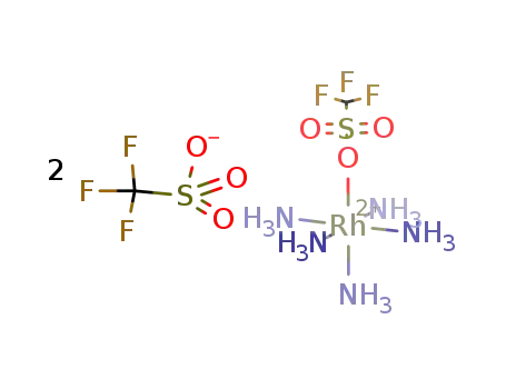 Molecular Structure of 84254-57-9 (pentaamminetriflatorhodium(III) triflate)