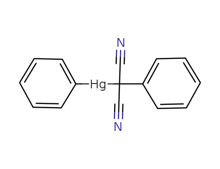 Molecular Structure of 166113-28-6 (Mercury, (dicyanophenylmethyl)phenyl-)