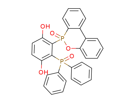 Molecular Structure of 1384457-24-2 (6-(2-(diphenylphosphoryl)-3,6-dihydroxyphenyl)-6H-dibenzo[c,e][1,2]oxaphosphinine 6-oxide)