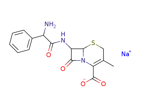 Molecular Structure of 38932-40-0 (sodium [6R-[6alpha,7beta(R*)]]-7-(aminophenylacetamido)-3-methyl-8-oxo-5-thia-1-azabicyclo[4.2.0]oct-2-ene-2-carboxylate)