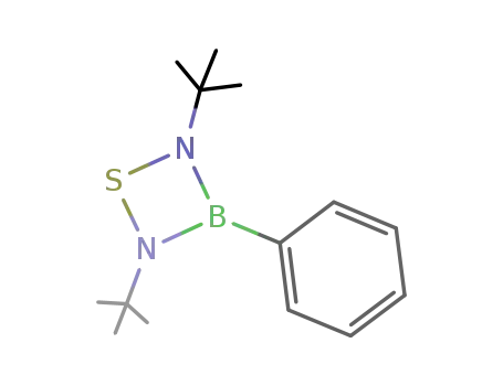 Molecular Structure of 128685-56-3 (1,2,4,3-Thiadiazaboretidine, 2,4-bis(1,1-dimethylethyl)-3-phenyl-)